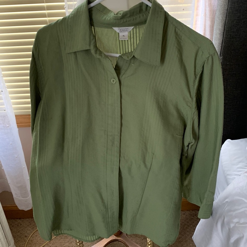Christopher & Banks Button Down Shirt Jacket